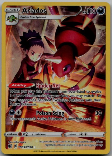 Ariados Holo TG09/TG30 Ultra Rare Brilliant Stars Trainer Gallery LP Pokemon