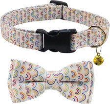 Dog Collar with Bow Tie- Adjustable pet Collar for Dogs with Plastic Buckle Coll