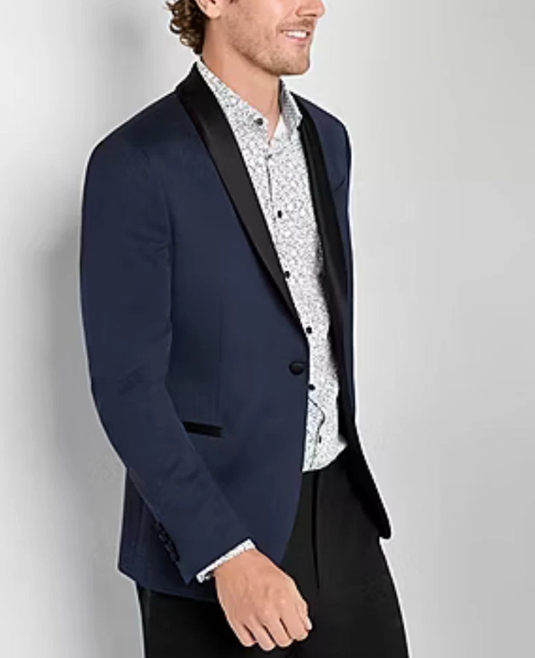 J. Ferrar Mens Slim Stretch Fabric Slim Fit Tuxedo Jacket, 40L - Image 3 of 4