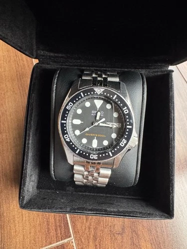 Vintage Seiko SKX013 Men's Black Automatic Diver Watch 7S26-0030 38mm RARE!!!