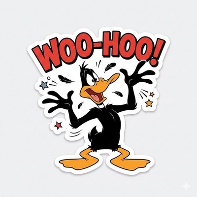 Duffy Duck  Sticker Decal Phone Laptop 