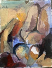 French Cubism Boudoir Oil Painting Original Signed Woman Picasso on 12x16 Canvas