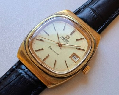 Vintage Omega Seamaster 166.0205 Goldplattiert Automatik Datum aus 1975