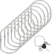 10Pcs 4 Inch Loose Leaf Binder Rings D Shape Binding Rings Large Nickel Plated