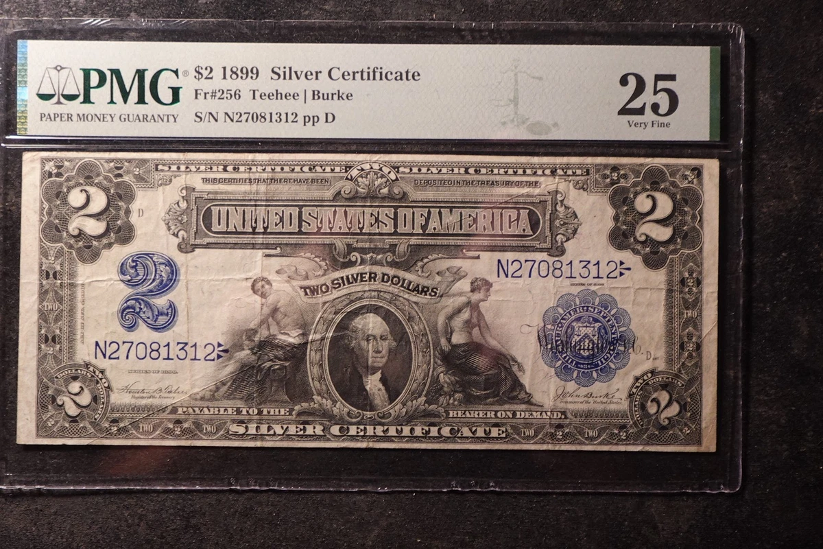 $25 Graded 2 1899 Year US Large Silver Certificates for sale | eBay
