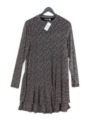 Neuwertiges Samt A-Linie Minikleid UK16 in schwarz
