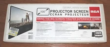 RCA RPJ123 INDOOR OUTDOOR 100" DIAGINAL PORTABLE PROJECTOR SCREEN