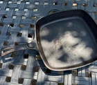 Vintage Antique Wagner ware Sidney 0 Square Cast Iron Skillet #1218 SEASONED