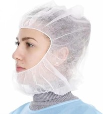 pack of 100 Disposable Hoods Bouffant Caps Polypropylene Hair Net Beard Cover...