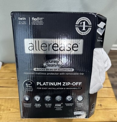 Allerease Platinum Zip-Off Twin Mattress Protector NEW/OPEN BOX