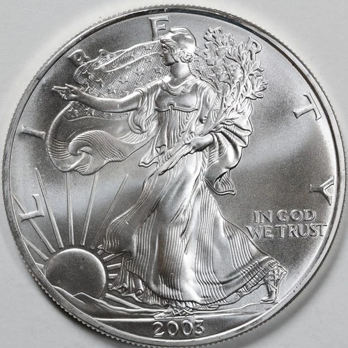 2003 American Silver Eagle (BU) - AUTHENTIC - In a Capsule to Protect It!