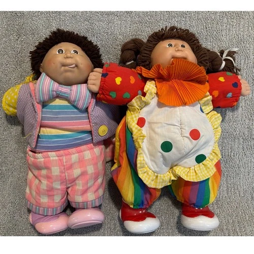 Cabbage Patch Circus Kids Set rainbow pastel clown outfits