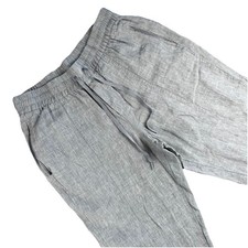 Athleta Womens S Retreat 100 Linen High Rise Wide Leg Comfort Gray Pants