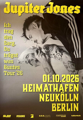 JUPITER JONES 2026 BERLIN - orig. Concert Poster - Konzert Plakat - DIN A1