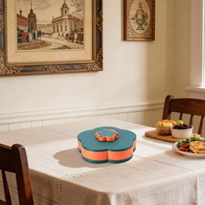 Portable Divided Rotating Serving Tray, Divided Snacks Serving Tray 10.63*3.23in
