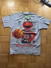 Vintage Rare Sesame Street Elmo Got Next Basketball Fila Logo Elmo Tee L - Grey