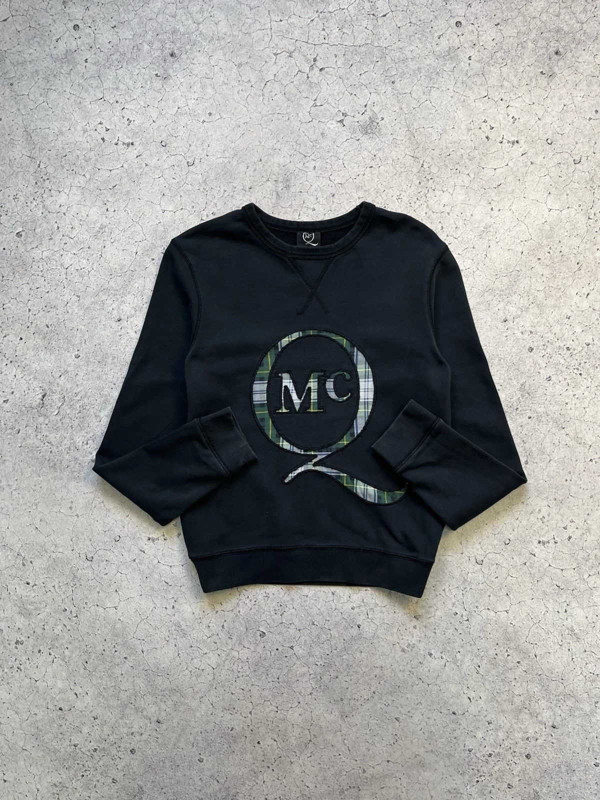 Felpa girocollo Alexander McQueen con dettaglio tartan taglia S