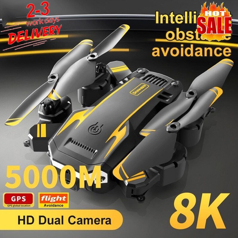 8K HD Drone Dual Camera WIFI FPV Foldable Selfie Drone RC Quadcopter+3 Batteries