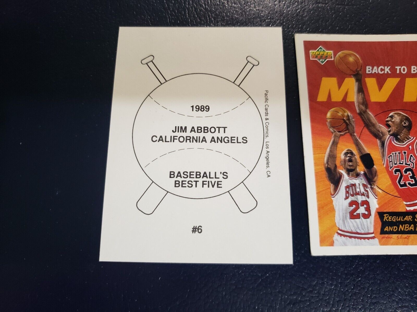 Jim Abbott California Angels 1989 Baseball's Best FIVE FULL SIZE WOW