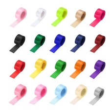20 Pcs Satin Ribbon 3/8 x 2 Yards 20 Solid Color Single Face Gift Ribbons