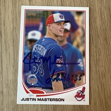2013 Topps Update Series Justin Masterson In Person Auto #US239 All-Star Game