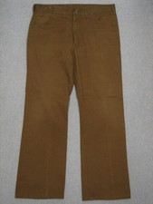 QI13439 VINTAGE 1970s  LEE RIDERS  BOOT CUT PANTS sz34  msr 34"x29" GREEN