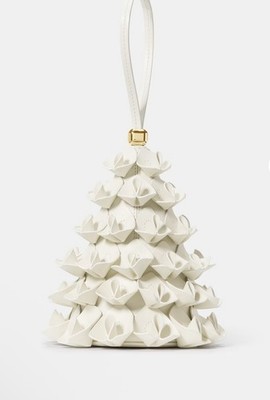 Kate Spade Winter Pine 3D Tree Wristlet Bag Novelty Purse White KM753 NWT