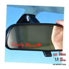 Zpana 5PCS/Set Simply Blessed Car Rearview Decal, Christian Blessing Red