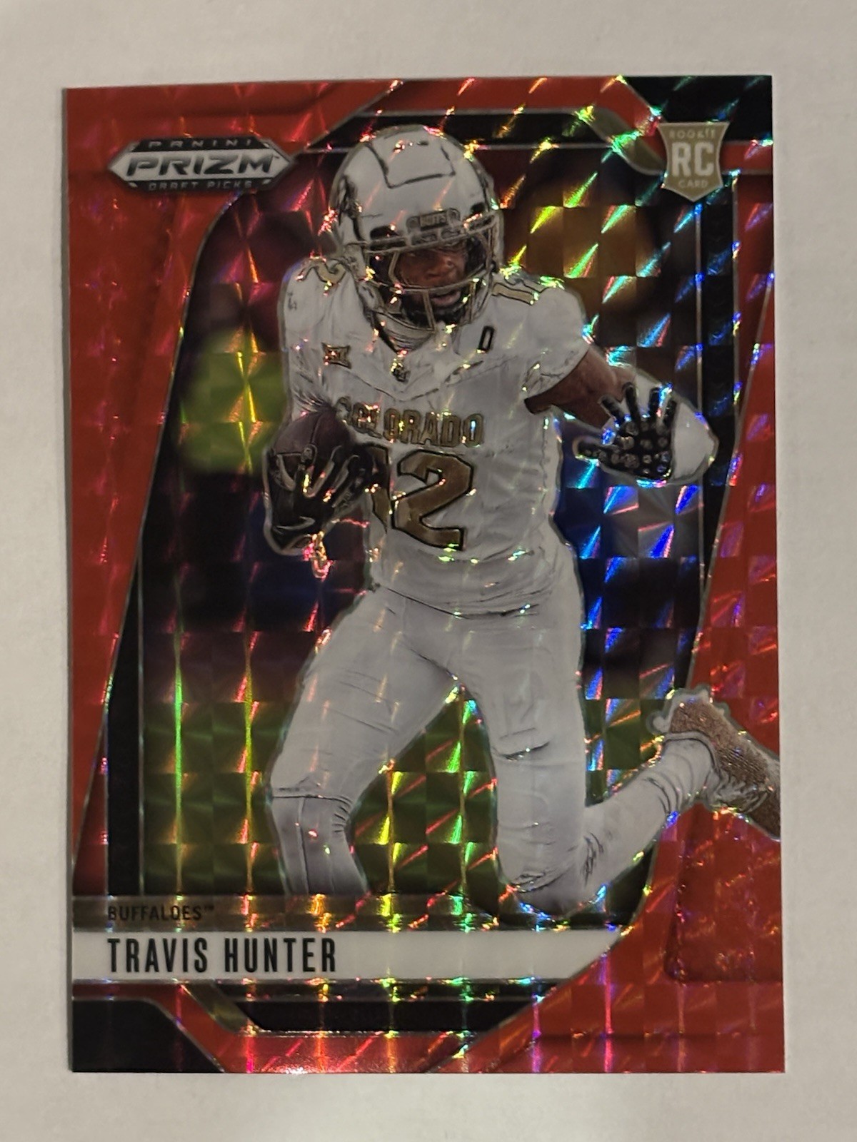2025 Panini Prizm Draft Picks - Travis Hunter #21 Red Finite Prizm /125 (RC)