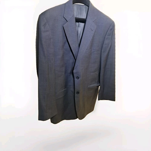 Blazer uomo Burberry London Kensington lana pied de poule 40R made in USA grigio