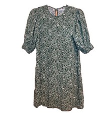 Reformation Floral Print Green and WhiteFloral Mini Dress Size M