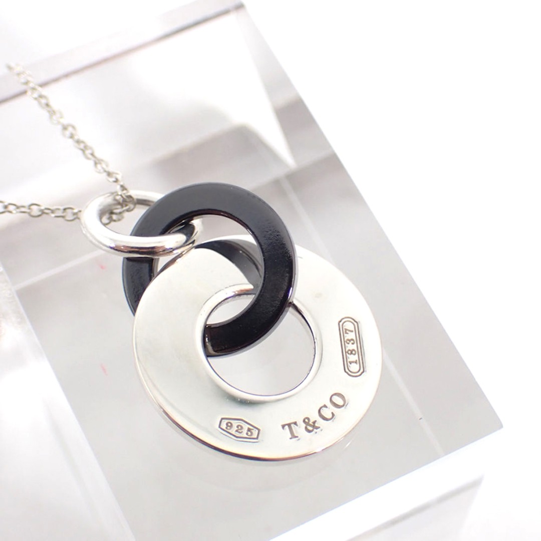 Auth Tiffany 925 Titanium Interlocking Necklace j… - image 5