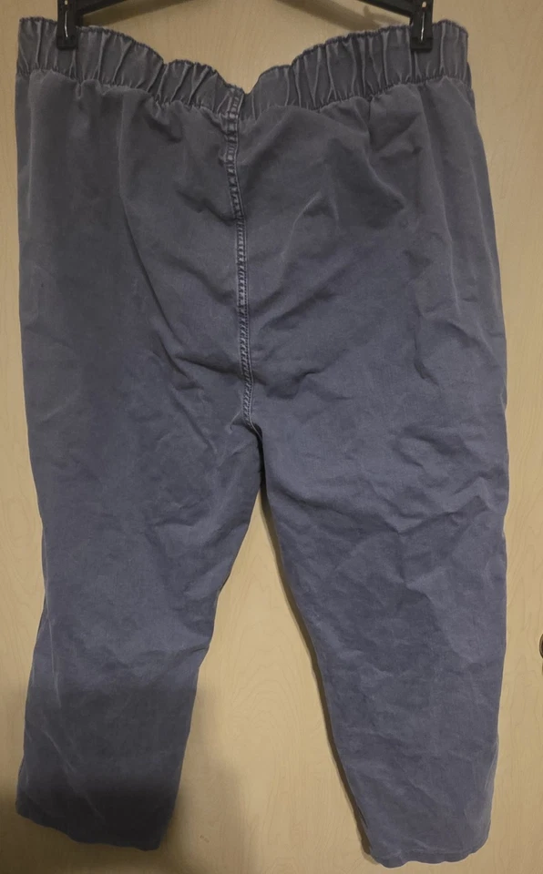 Soft Surroundings Pull On Gray Pants Plus Size 1X Stretch 26 Inch Inseam Comfort - Image 3 of 4