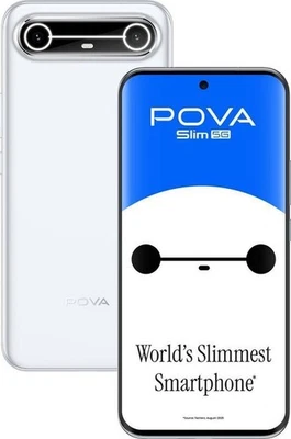 Tecno Pova Slim 5G (White, 128GB 8GB RAM) Dimensity 6400 5G Global Version