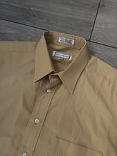 Yellow Vintage YSL Yves Saint Laurent Longsleeve Button-up Designer Dress Shirt
