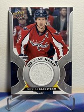 2017-18 Upper Deck Series 1 Hockey NICKLAS BACKSTROM #GJ-NB UD GAME JERSEY