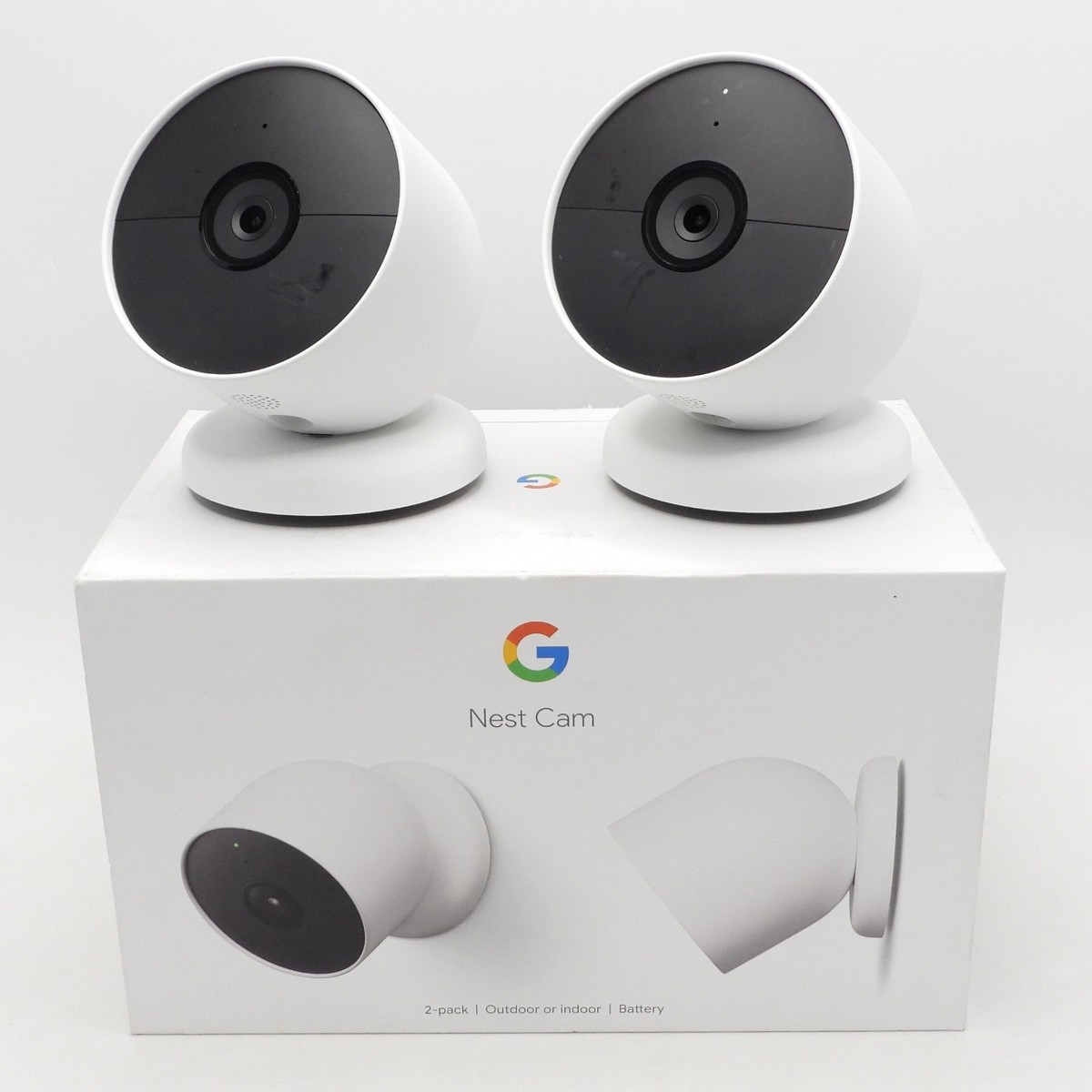 Google Nest Cam G3AL9 バッテリー式 2個セット Google Nest Security Indoor Outdoor Cameras G3AL9 (Snow) 2-Pack