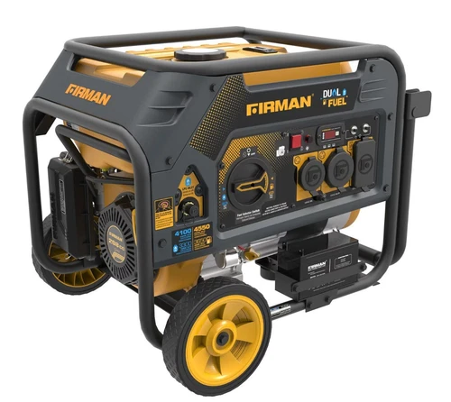 FIRMAN 4550/3650 Watt Electric Start Gas or Propane Dual Fuel Portable Generator