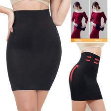 Women High Waist Body Shaper Tummy Control Bodycon Underskirt Comfort Half Slip
