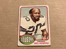 1976 Topps Mel Renfro football card #368 Dallas Cowboys - Very Good - Lite Corne