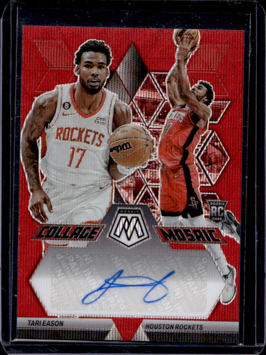 Tari Eason 2022-23 Panini Mosaic Collage Rookie Auto Red Wave Prizm