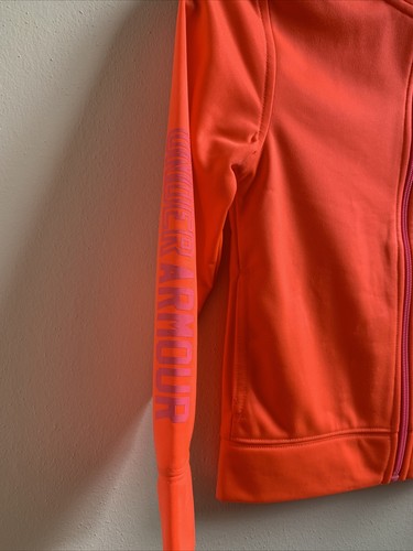 New Under Armour Little Girls Full Zip Jacket Afterburn 4 - Picture 3 of 5