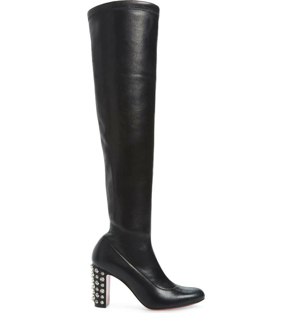 Christian Louboutin STUDY STRETCH 85 Over The Knee Spiked Stud
