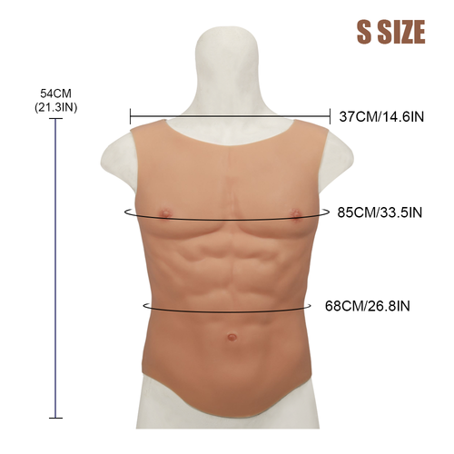 KnowU Fake Chest Muscle Round Neck Soft Silicone Artificial Simulation Muscles - Picture 14 of 18
