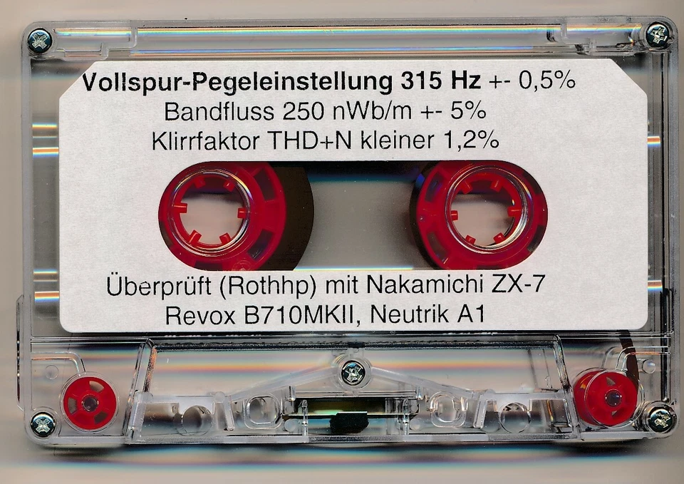 Mess Test cassette Pegel W&F Azimut Dolby Level Frequenzg. Kopfhöhen calibration - image 2 of 4