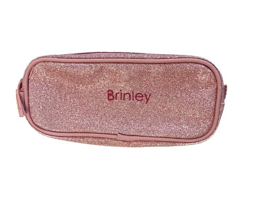 Pottery Barn Kids Brinley Pink Sparkle Pencil Case Mackenzie READ CONDITION in17