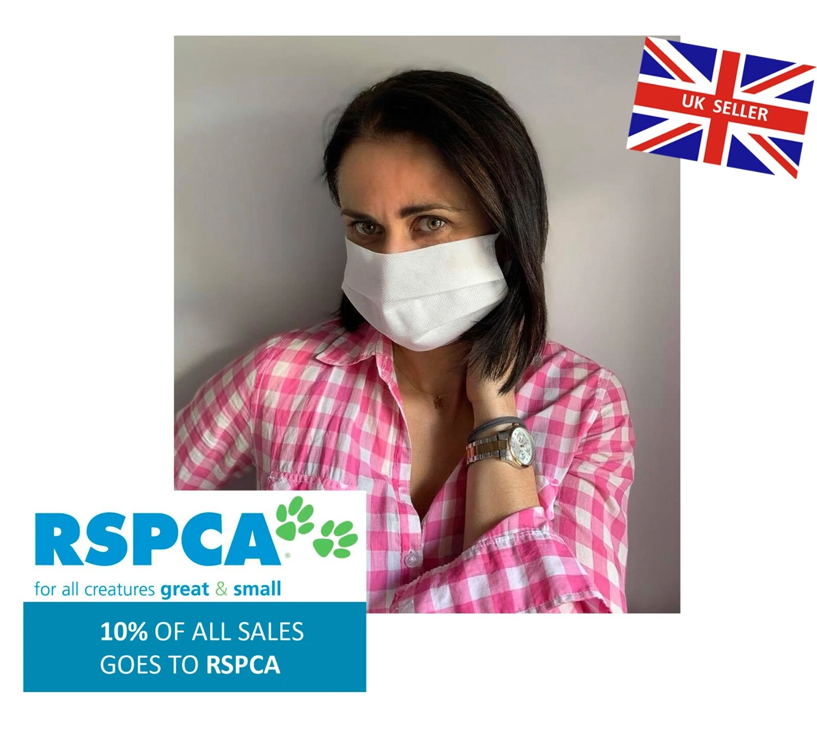 Pack of 10 x Face Mask | washable reusable breathable | Certified fabrics UK |