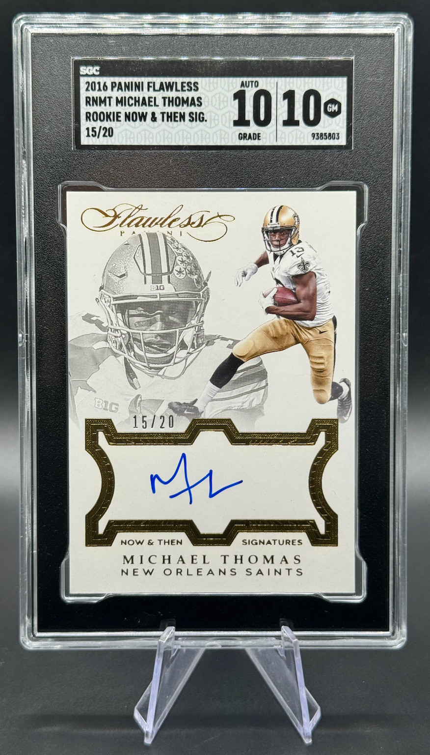 Michael Thomas Panini Flawless Rookie Now and Then Signatures #RNMT Base