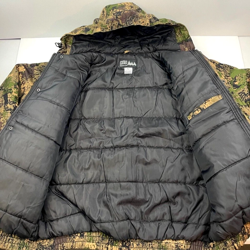 WFS Element Gear Mens Digi Camo Hunting Puffer Jacket/Coat Hooded Sz L Preys Eye - Image 4 of 4