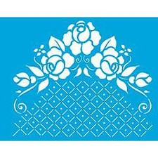 Roses 6 3/4 x 8 1/4 in : Diy Reusable Laser Cut Stencils 17x21cm Flowers Bouquet